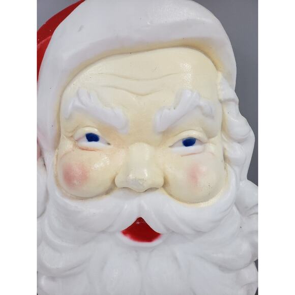Vintage‎ Christmas Light Blow Mold Santa Face Head 21.5” Union Products Hanging - Picture 6 of 9